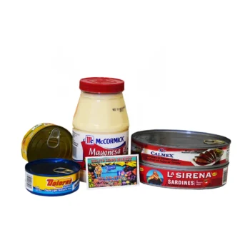 Atún Dolores, mayonesa McCormick y sardina mexicana
