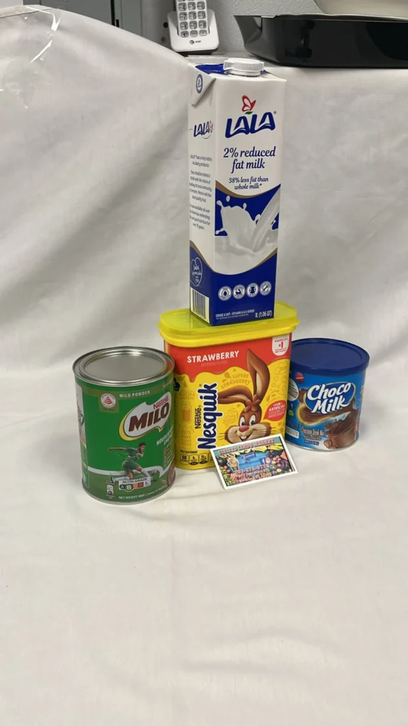 Leche Lala, Choco Milk, Nesquik y Milo