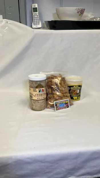 Chicharrón, manteca y cueritos de cerdo